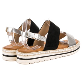 SHELOVET Mukavat sandaalit musta harmaa 2