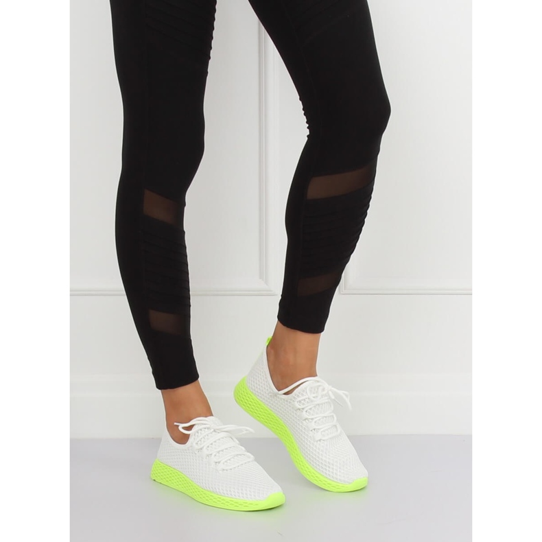 Valkoinen ja keltainen NB283 Fluoresenssi keltainen urheilujalkineet 2