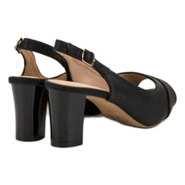 Evento Tyylikkäät mustat sandaalit 1