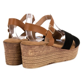 Primavera Wedge sandaalit ruskea musta 1