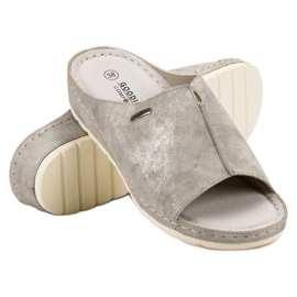 Goodin Hopeiset tossut harmaa 2