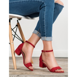 SHELOVET Klassiset punaiset sandaalit punainen 1