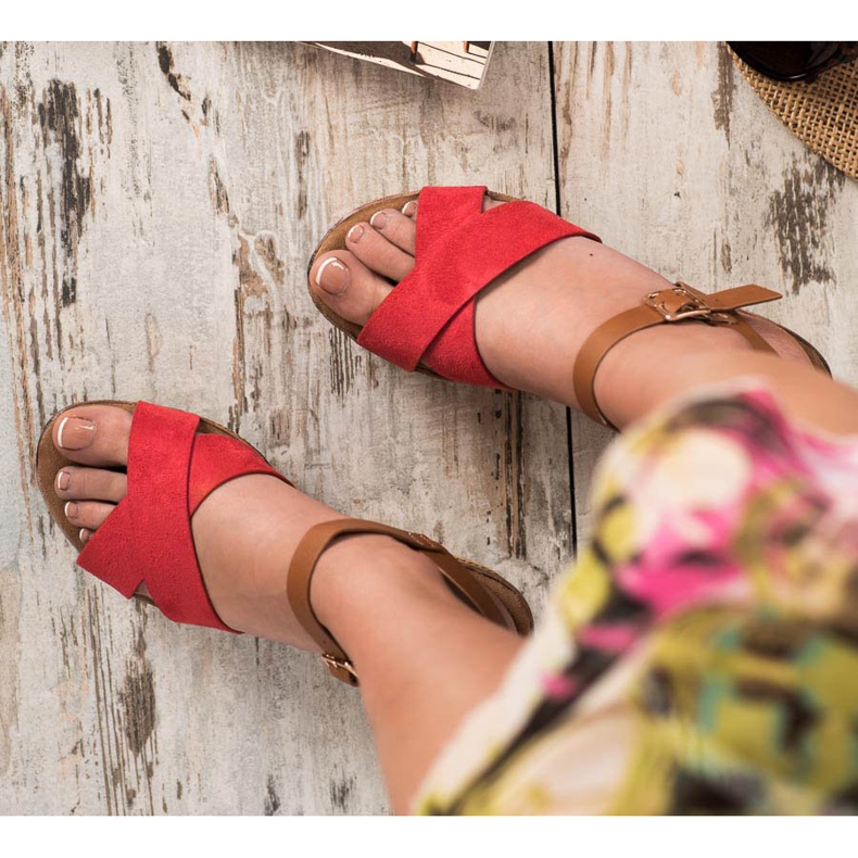 Primavera Wedge sandaalit ruskea punainen 1