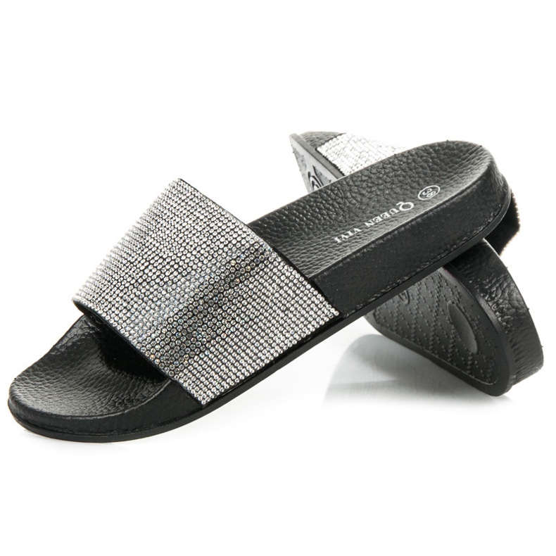 Queen Vivi Tossut kristalleilla musta 1