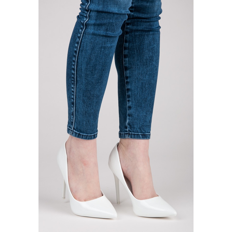 Seastar Seksikäs lakatut korkokengät valkoinen 1