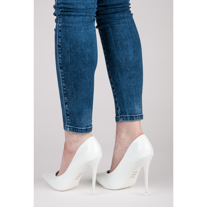 Seastar Seksikäs lakatut korkokengät valkoinen 2