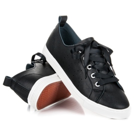 Kylie Mustat lenkkarit, jotka on sidottu nauhalla 2