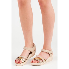 Kylie Velcro -sandaalit beige 1