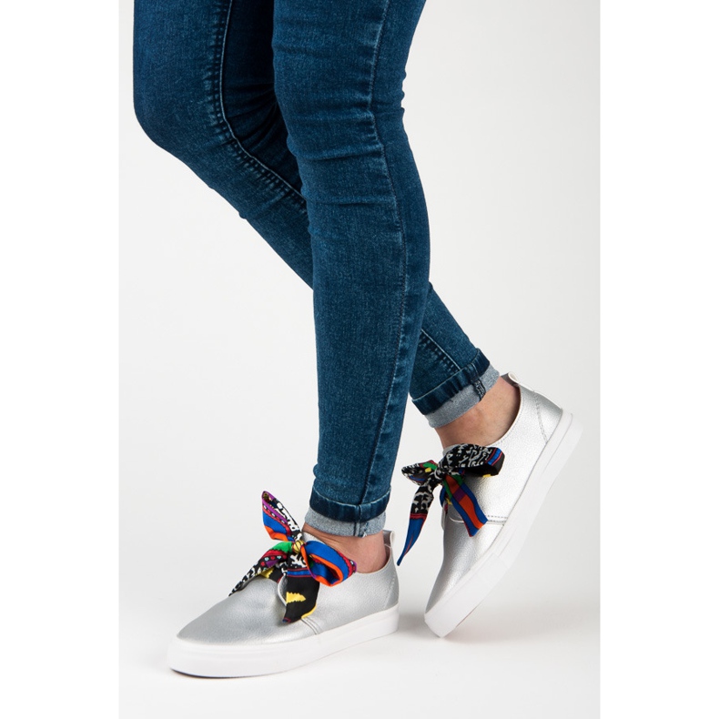 Seastar Tyylikkäät lenkkarit sidottuna nauhalla harmaa 2