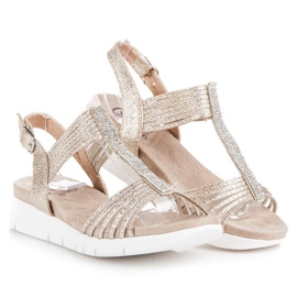 Kylie Sandaalit kristallien kanssa keltainen 1