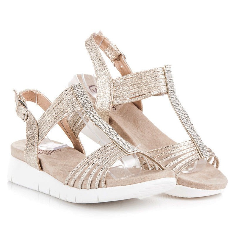 Kylie Sandaalit kristallien kanssa keltainen 1