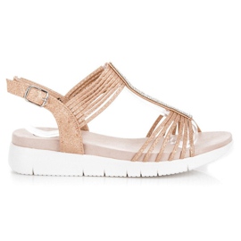 Kylie Sandaalit kristallien kanssa ruskea 1