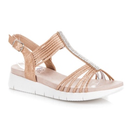 Kylie Sandaalit kristallien kanssa ruskea 2