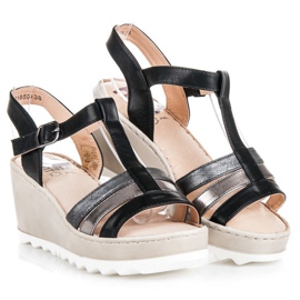 Kylie Wedge sandaalit musta 1