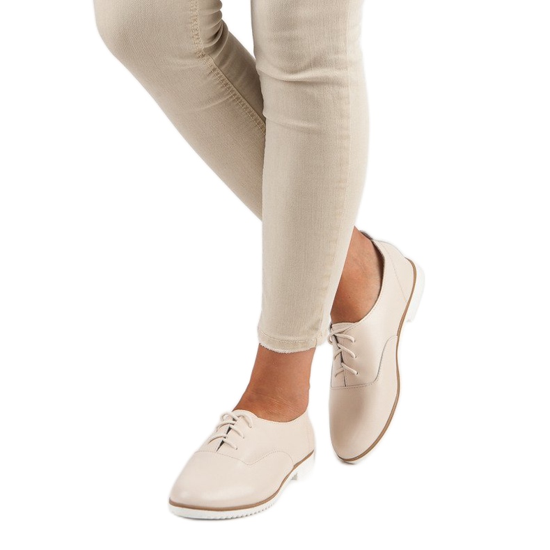 MAZARO vaaleanbeiget nahkakengät 2