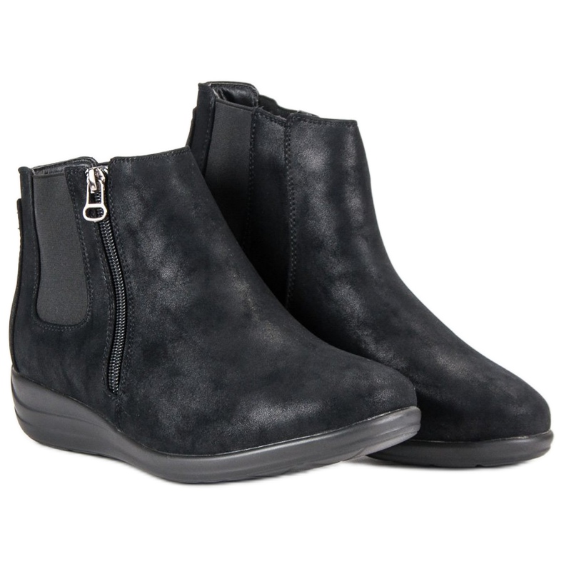 Kylie Mustat saappaat vetoketjulla 1