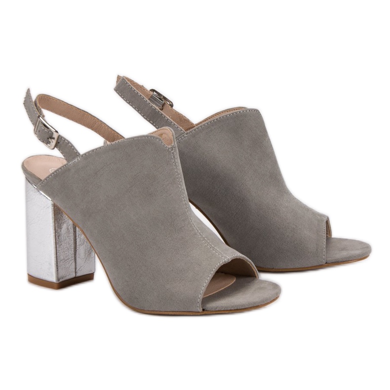 Rakennetut sandaalit VINCEZA -baarissa harmaa 1