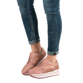 Vaaleanpunaiset urheilukengät vaaleanpunainen 2