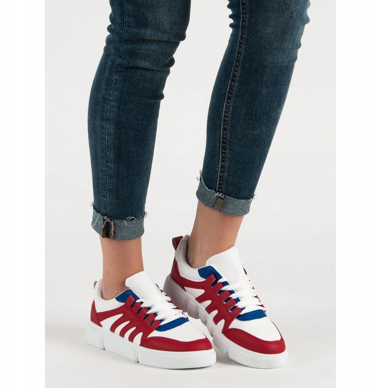 SHELOVET Mukavat urheilukengät valkoinen punainen 1