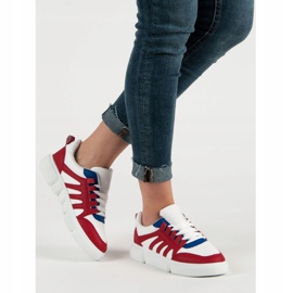 SHELOVET Mukavat urheilukengät valkoinen punainen 2