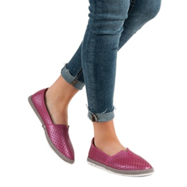 Nahkaiset lenkkarit Slip On VINCEZA violetti 1