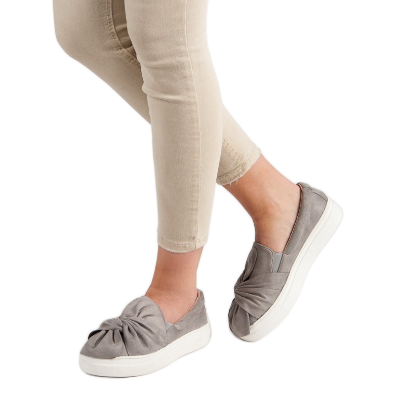 Suede Slipons VICES -jousella harmaa 2