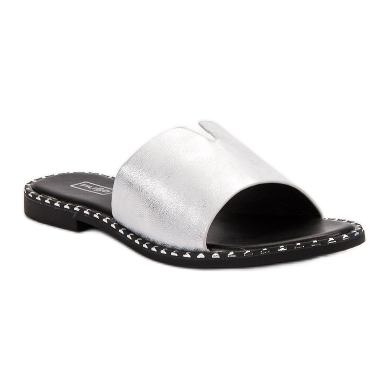 Filippo Mukavat kiiltävät tossut harmaa 1