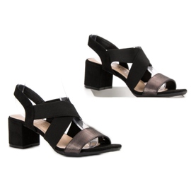 Filippo Sandaalit Vinceza Glitterillä musta 2