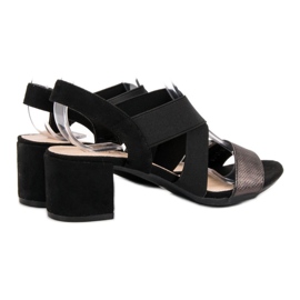 Filippo Sandaalit Vinceza Glitterillä musta 1