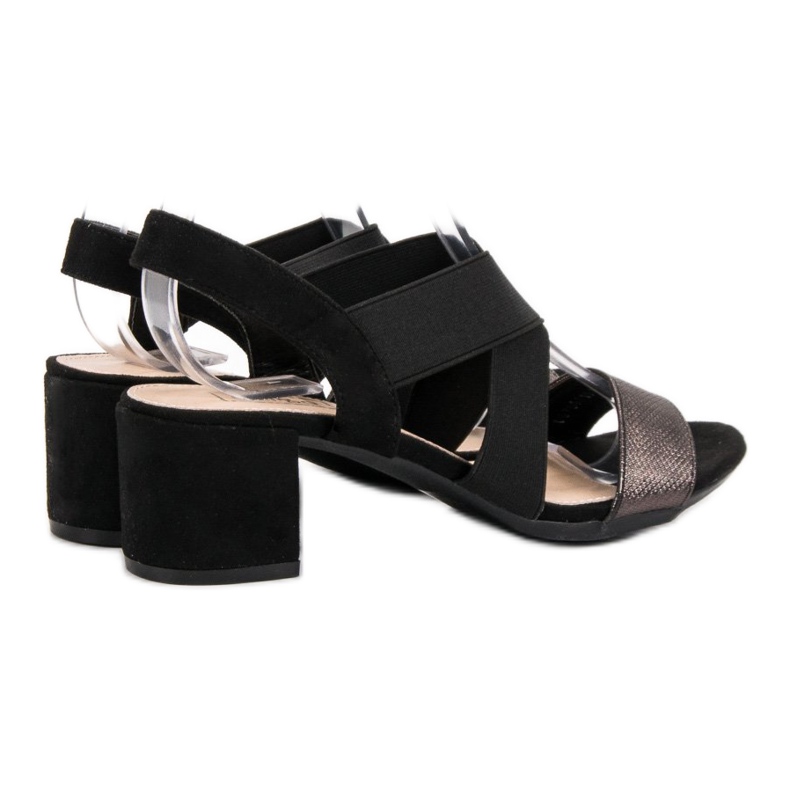 Filippo Sandaalit Vinceza Glitterillä musta 1