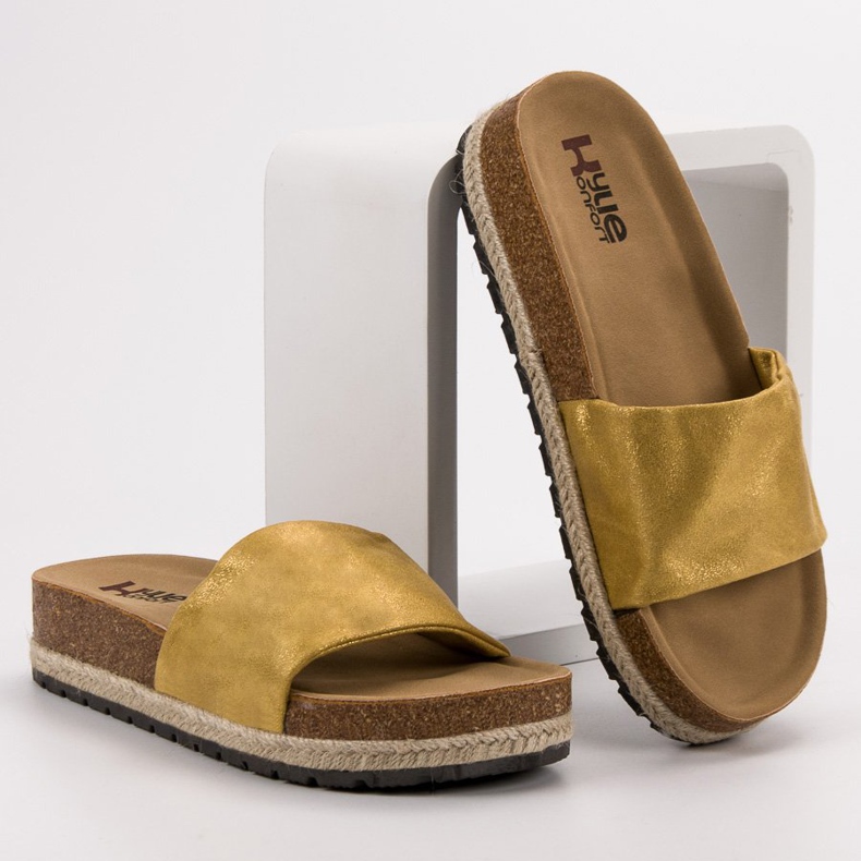 Kylie Kiiltävät sinappitossut keltainen 1