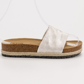 Kylie Kiiltävät hopeatossut harmaa 2