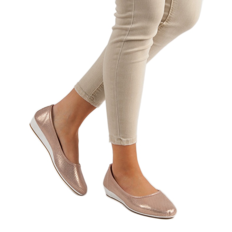 Vinceza Mukavat ballerinat vaaleanpunainen 2