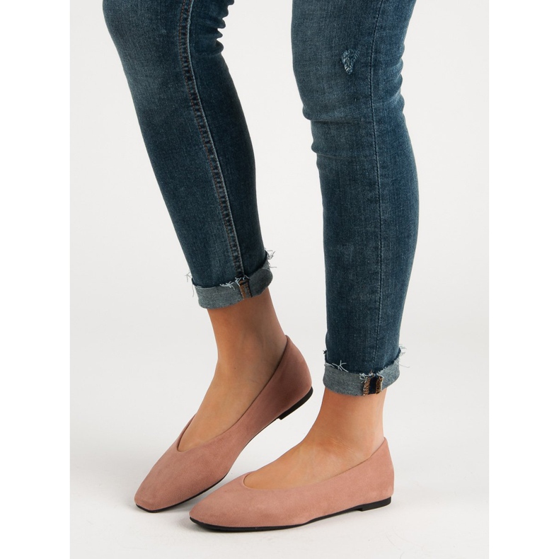 Seastar Jauhe mokkanahka ballerinat vaaleanpunainen 1