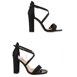 Seastar Tyylikkäät sandaalit glitterillä musta 1