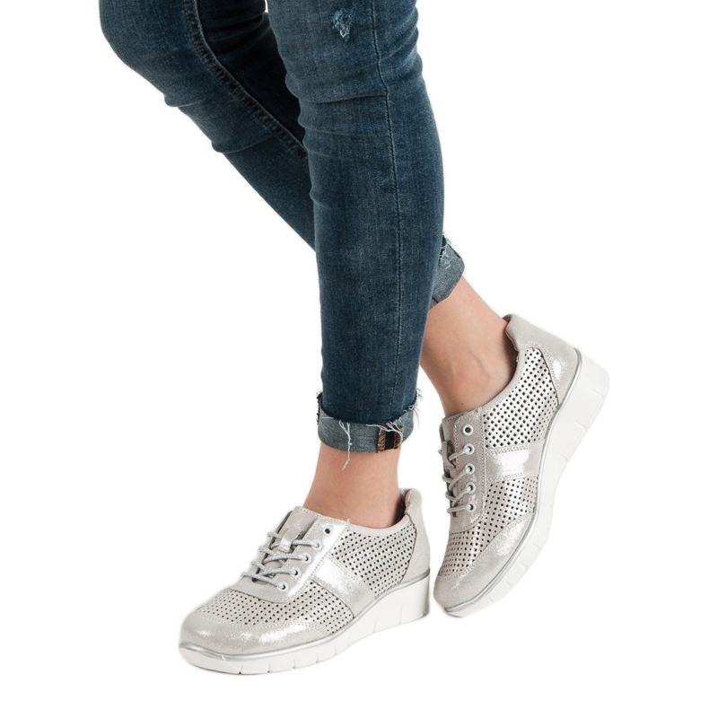 Filippo Avoimet nahkakengät harmaa 1