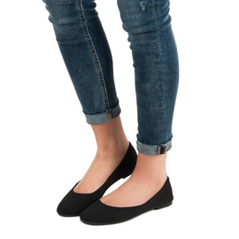 Ideal Shoes Mustat tekstiilibaleriinit 2