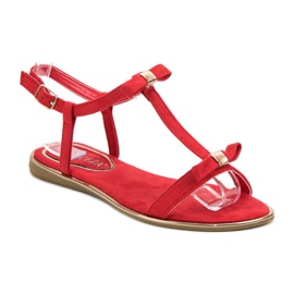 Sandaalit, joissa rusetti VINCEZA punainen 4