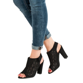 Queen Vivi Avoimet sandaalit, joissa päälliset musta 1