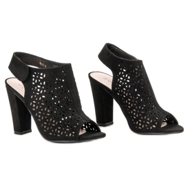 Queen Vivi Avoimet sandaalit, joissa päälliset musta 2