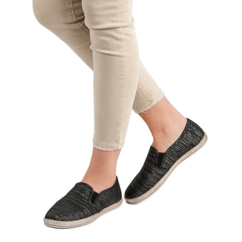 Ideal Shoes Mukavat sliponit musta 2