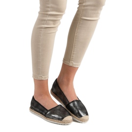 Lucky Shoes Musta Glitter Espadrilles 2