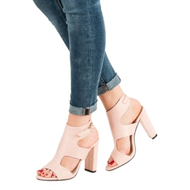 Seastar Tyylikkäät mokkanahkaiset sandaalit vaaleanpunainen 1