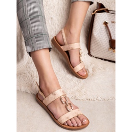 Vinceza Litteät sandaalit keltainen vaaleanpunainen 2