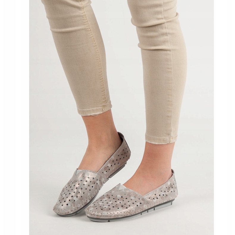 Kylie Nahkaiset naisten kengät beige 1