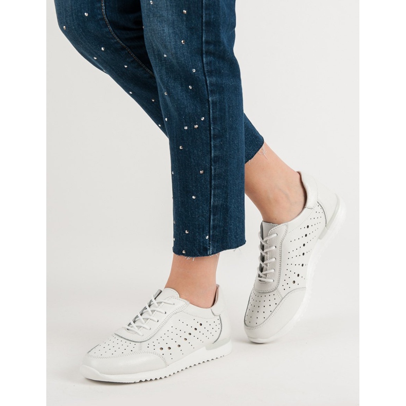 Kylie Valkoiset nahkakengät valkoinen 2