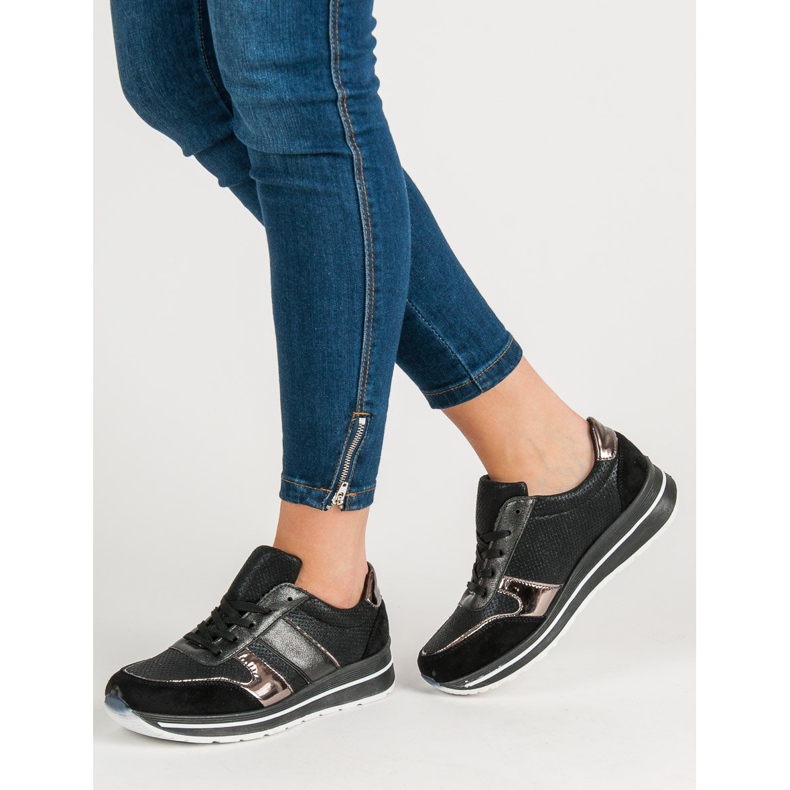 SHELOVET Nauhalliset urheilukengät musta 2