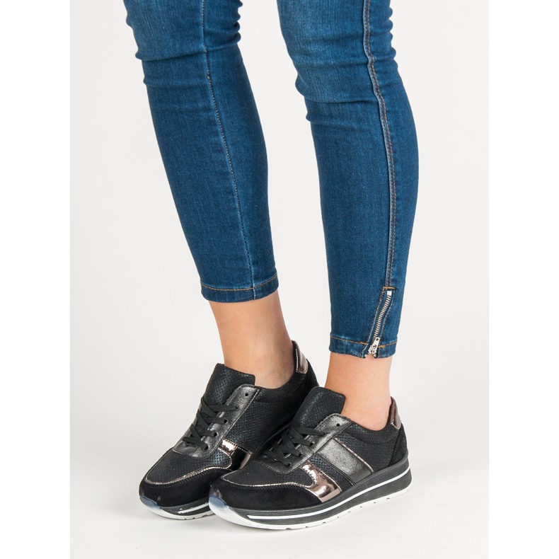 SHELOVET Nauhalliset urheilukengät musta 1