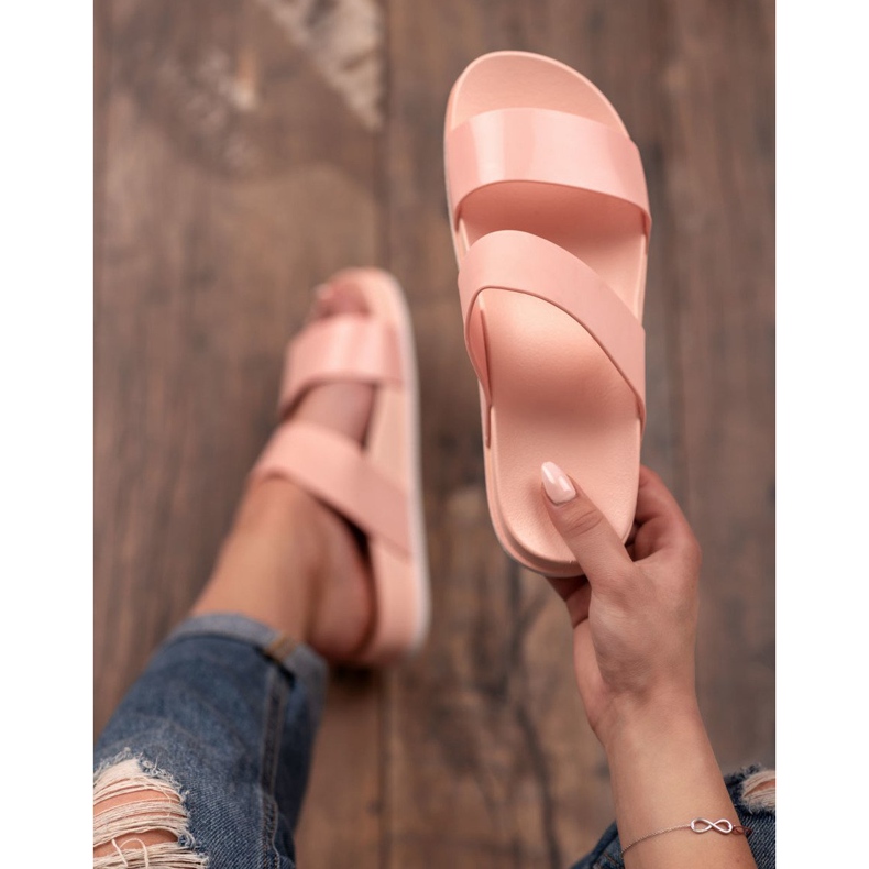 SHELOVET Mukavat vaaleanpunaiset tossut vaaleanpunainen 2