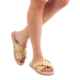 Seastar Raidalliset tossut keltainen 2